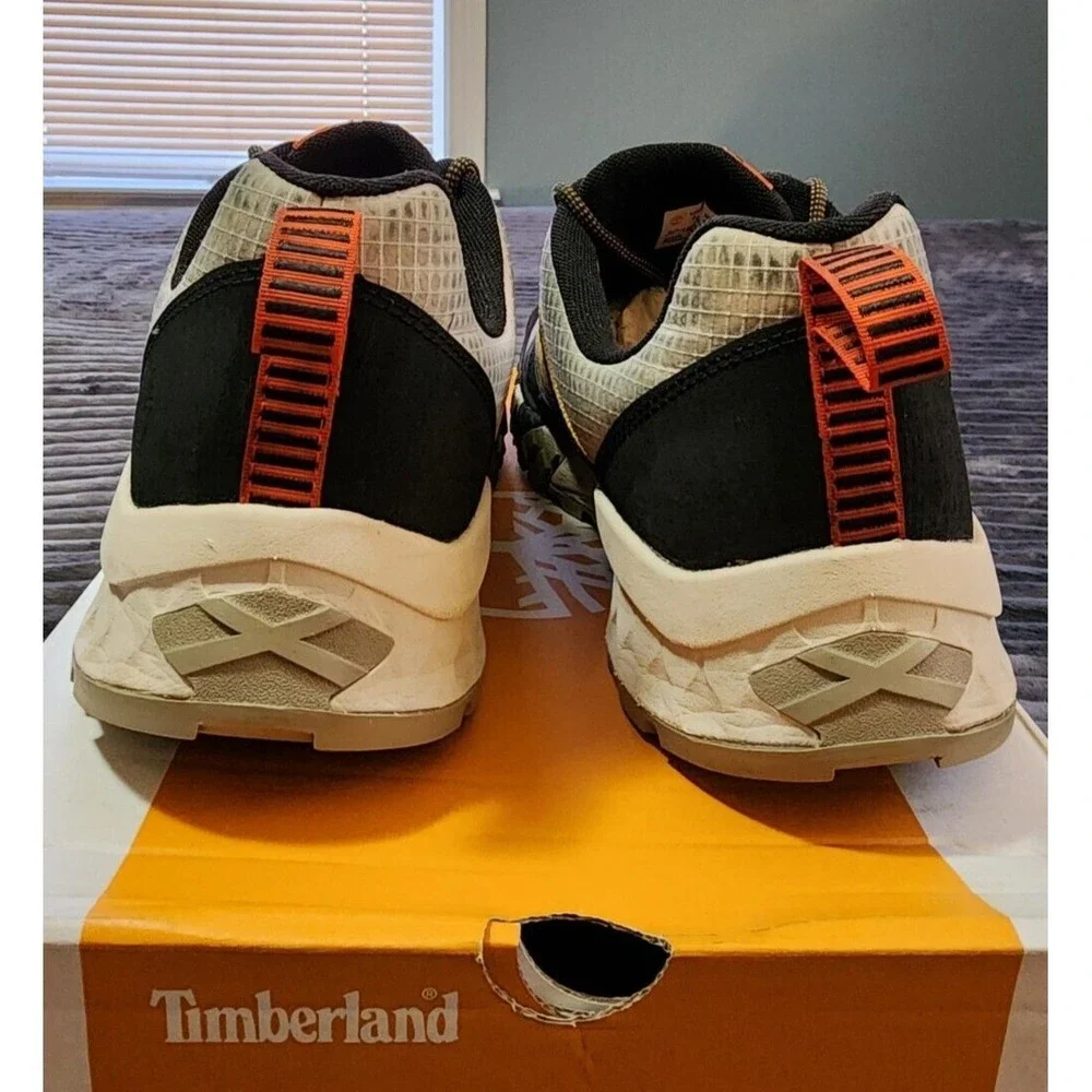 Timberland® (Men's‎ 9 M) Trailquest™ Low Hiking Shoes in Black Mesh With Wheat